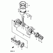 Схема узла: Коленчатый вал & Поршень для Suzuki DR800