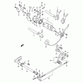 Схема вузла: Копірний вал & Вилки & Вал перемикання для Suzuki VX800 VX800