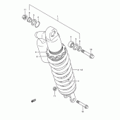 Схема вузла: Амортизатор задній (Model) для Suzuki RM250