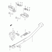 Схема вузла: Підніжка & Підставка (Model s/t) для Suzuki RMX250