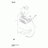 Схема вузла: Акумулятор для Suzuki GS500