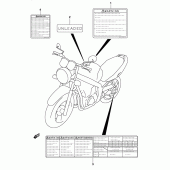 Схема вузла: Інформаційні наклейки (Model k4) для Suzuki GS500