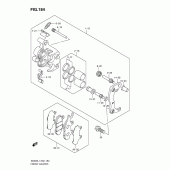 Схема вузла: Передній гальмівний супорт для Suzuki AN400 Burgman (EU analogue of SkyWave)