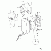 Схема вузла: Бічні панелі (Model w/x) для Suzuki LS650 Savage