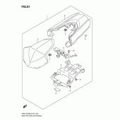 Схема узла: Заглушка сиденья пассажира (Optional) для Suzuki GSX-R1000