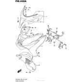 Схема вузла: Front Leg Shield (An400Al6 E33) для Suzuki AN400 Burgman (EU analogue of SkyWave)