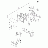 Схема вузла: Задній ліхтар (Стоп-сигнал) для Suzuki TU250