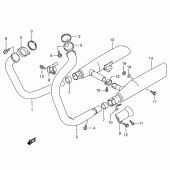 Схема вузла: Вихлопна система для Suzuki VS1400 Intruder 1400