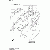 Схема узла: Боковые панели для Suzuki GSX1300 Hayabusa