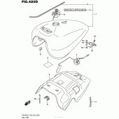 Схема узла: Топливный бак (Vzr1800Bzl7 E33) для Suzuki VZR1800 Boulevard M109R B.O.S.S