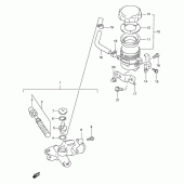Схема узла: Передний тормозной цилиндр для Suzuki GSX-R400