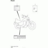 Схема вузла: Інформаційні наклейки (Ls650L4 E28) для Suzuki LS650 Boulevard S40