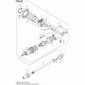 Схема узла: Редуктор & Карданный вал для Suzuki VZ800 Boulevard M50