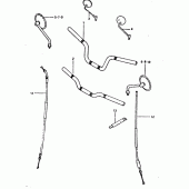 Схема узла: Руль & Тросики (Gsx400et,  gsx400ex) для Suzuki GSX400