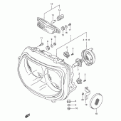 Схема вузла: Фара (Model p/r) для Suzuki GSX-R1100