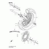 Схема вузла: Переднє колесо Suzuki DR-Z400 DR-Z400SM
