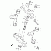 Схема узла: Рулевая траверса для Suzuki TS125