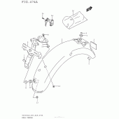 Схема вузла: Заднє крило для Suzuki TU250