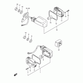 Схема вузла: Поворотники (E9, e95, model l p9) для Suzuki TS125