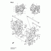 Схема вузла: Картер двигуна для Suzuki SV650