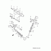 Схема вузла: Розподільний вал & Клапан (Model n/p) для Suzuki DR650 DR650SE