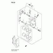 Схема узла: Передний тормозной суппорт для Suzuki RM125