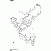 Схема вузла: Рама для Suzuki AN400 Burgman (EU analogue of SkyWave)