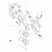 Схема вузла: Передній гальмівний супорт для Suzuki DR250