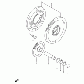 Схема вузла: Привід стартера для Suzuki RF600
