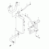 Схема узла: Патрубок системы охлаждения для Suzuki AN650 Burgman (EU analogue of SkyWave)