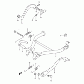 Схема вузла: Підставка для Suzuki GSX750 Katana