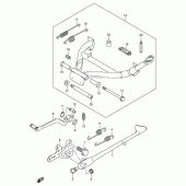 Схема узла: Подставка для Suzuki GSX1300 Hayabusa