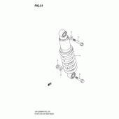 Схема узла: Задний амортизатор для Suzuki DR125