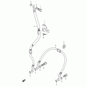 Схема вузла: Передній гальмівний шланг Suzuki GSX-R1000