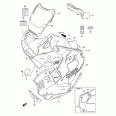 Схема вузла: Передній обтічник (Model n) для Suzuki GSX750 Katana
