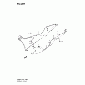 Схема вузла: Нижні молдинги (Спідниці) (An400sk5/sk6) для Suzuki AN400 Burgman (EU analogue of SkyWave)
