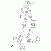 Схема вузла: Рульова траверса для Suzuki GSF600 Bandit
