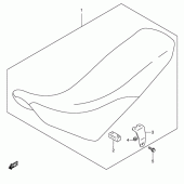 Схема узла: Сиденье (Model k2/k3/k4) для Suzuki DR650 DR650SE