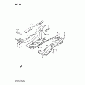 Схема вузла: Полик & Нижня підкрилка для Suzuki AN400 Burgman (EU analogue of SkyWave)