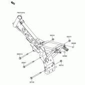 Схема узла: Кронштейны двигателя для Suzuki DR-Z110