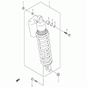 Схема узла: Задний амортизатор для Suzuki DR-Z400 DR-Z400S