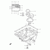 Схема вузла: Піддон картера для Suzuki GSF600 Bandit