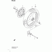 Схема узла: Переднее колесо для Suzuki GS500