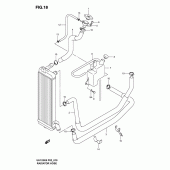 Схема вузла: Патрубок системи охолодження для Suzuki UH125 Burgman