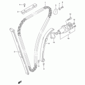 Схема вузла: Ланцюг ГРМ & Натягувач & Заспокоювач Suzuki GS500