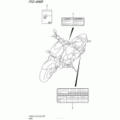 Схема вузла: Інформаційні наклейки (Vz800L5 E28) для Suzuki VZ800 Boulevard M50