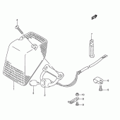 Схема вузла: Задній ліхтар (Стоп-сигнал) для Suzuki RMX250