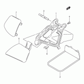 Схема вузла: Верхня коробка (Model k1/k2) для Suzuki AN400 Burgman (EU analogue of SkyWave)