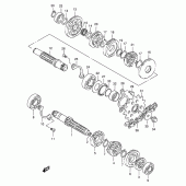 Схема узла: Трансмиссия для Suzuki DR200 DR200SE