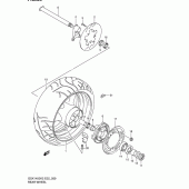Схема узла: Заднее колесо для Suzuki GSX1400